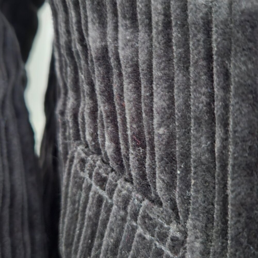 NWT Denim & Co Penny Lane Style Black Corduroy Coat Faux Fur Sz XS - Picture 4 of 15